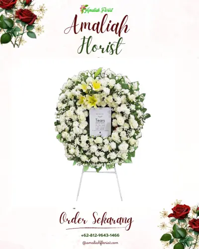 Krans Bunga Duka Cita di Ciomas Rahayu